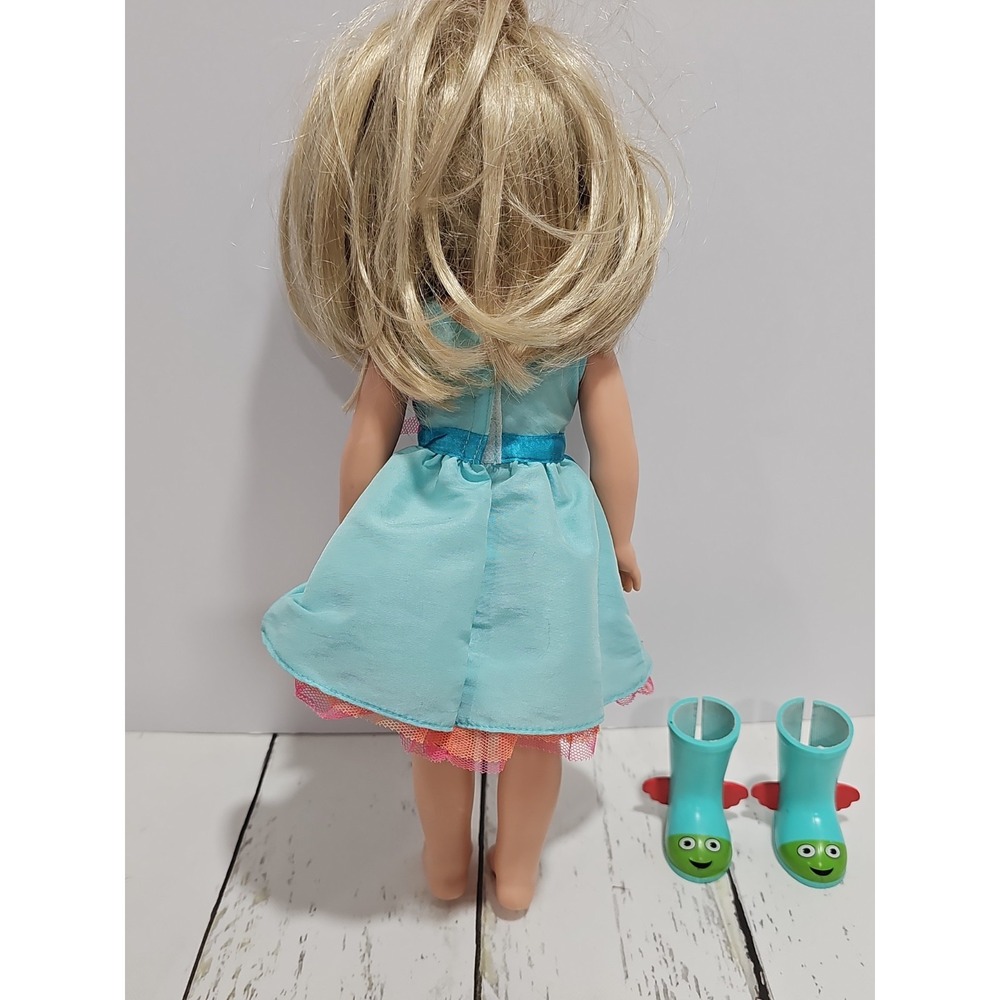 American Girl DOLL Dress & Shoes Blonde hair Blue Eyes "CAMILLE" Wellie Wishers - Picture 9 of 12